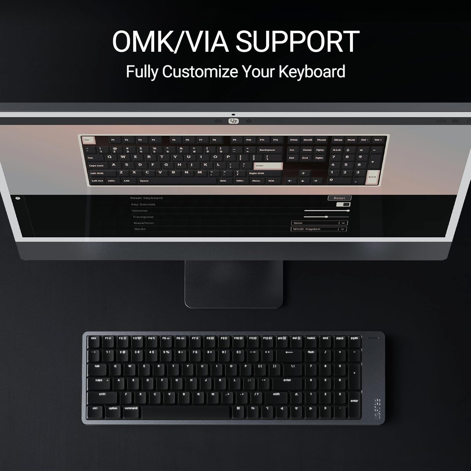 LOFREE Flow2 Low-Profile Mechanical Keyboard, Aluminum Alloy with Void Linear Switches, Rechargeable Wireless Keyboards